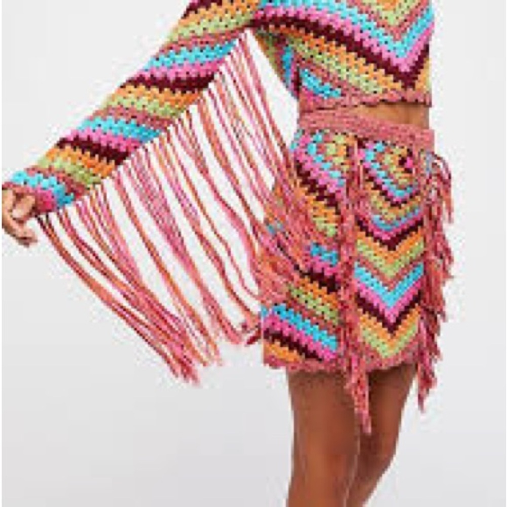 Spell Joni Crochet Skirt, Altered